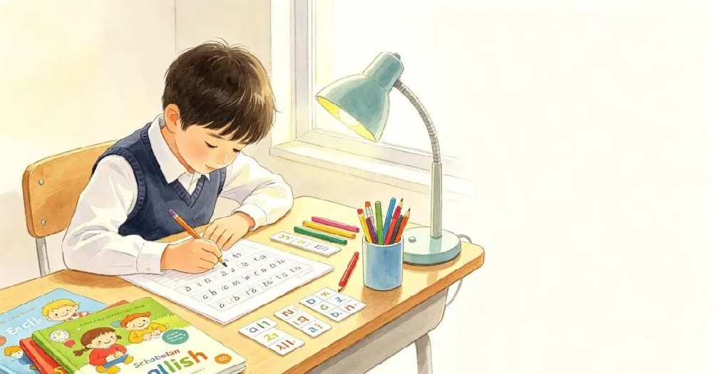 为什么孩⼦单词背得快+ 忘得更快?⼩学科学记词法